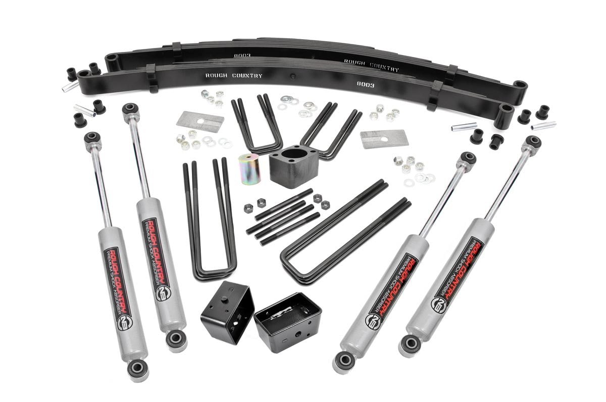 Rough Country 4 Inch Lift Kit Rear Blocks Dodge W100 Truck/W200 Truck 4WD (1974-1977)