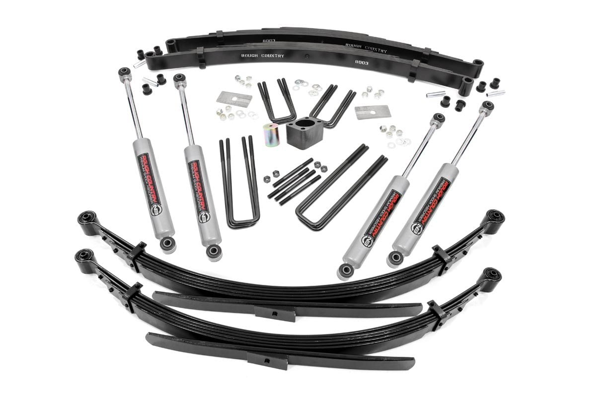 Rough Country 4 Inch Lift Kit Rear Springs Dodge W100 Truck/W200 Truck 4WD (1970-1974)