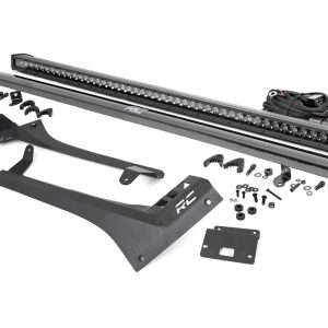 Rough Country LED Light Kit Windshield Mount 50″ BLK Single Row Jeep Gladiator JT/Wrangler JL (18-26)