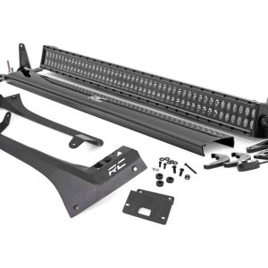 Rough Country LED Light Kit Windshield Mount 50″ BLK Dual Row Jeep Gladiator JT/Wrangler JL (18-26)