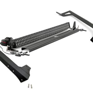 Rough Country LED Light Kit Windshield Mount 50″ Black Dual Row Jeep Wrangler JK (07-18)