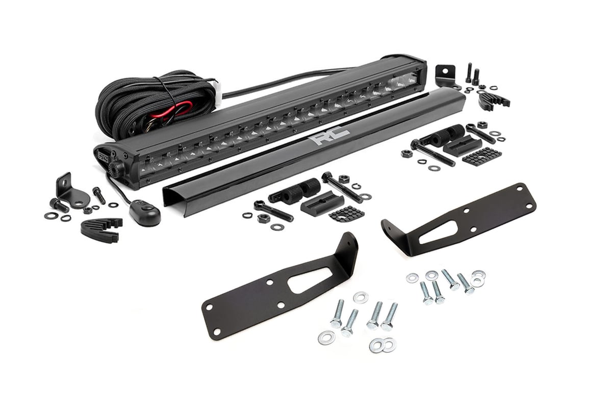Rough Country LED Light Kit Bumper Mount 20″ Black Single Row Ram 2500 (03-18)/3500 (03-18)