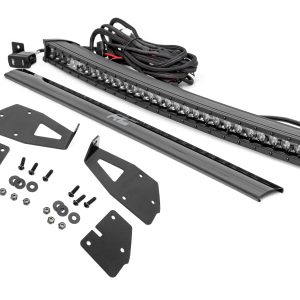 Rough Country LED Light Kit Grille Mount 30″ Black Single Row White DRL Ford Raptor (17-20)
