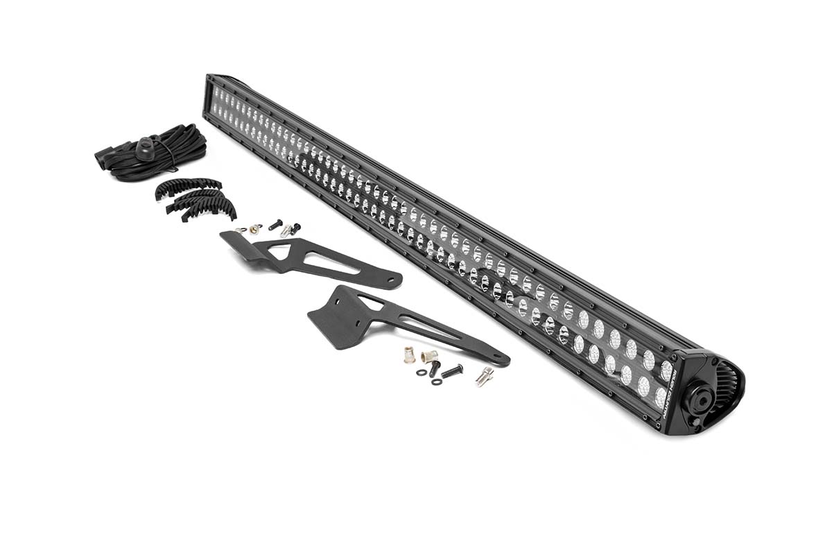 Rough Country LED Light Windshield 50″ Black Dual Row Can-Am Defender HD 5/HD 8/HD 9/HD 10