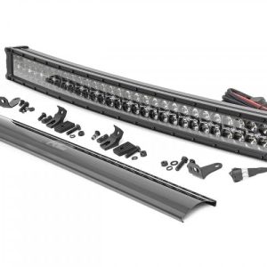 Rough Country LED Light Kit Bumper Mount 30″ Black Dual Row White DRL Toyota 4Runner (14-20)