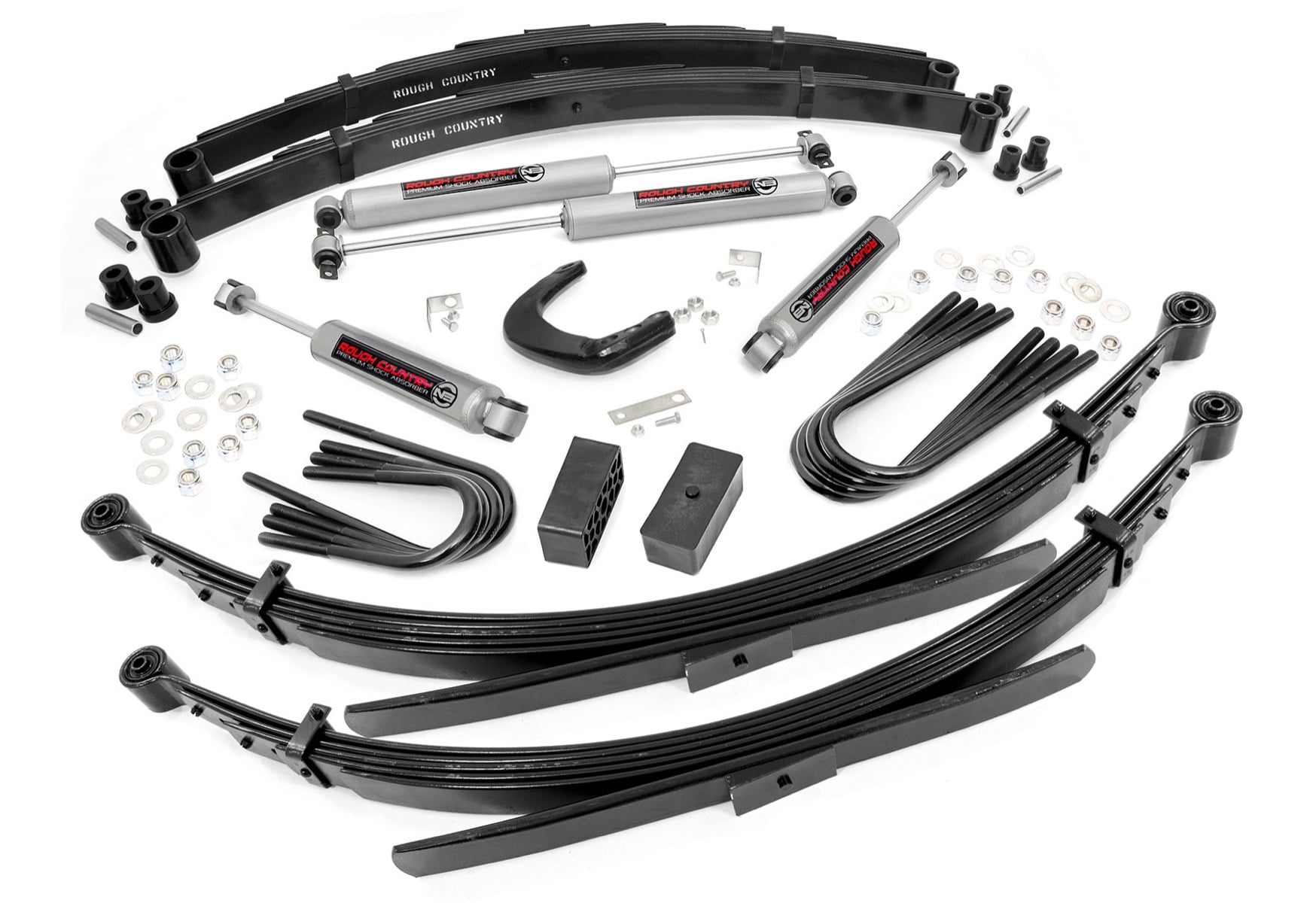 Rough Country 6 Inch Lift Kit 52 Inch Rear Springs Chevy/GMC 3/4-Ton Suburban/C25/K25 Truck (73-76)