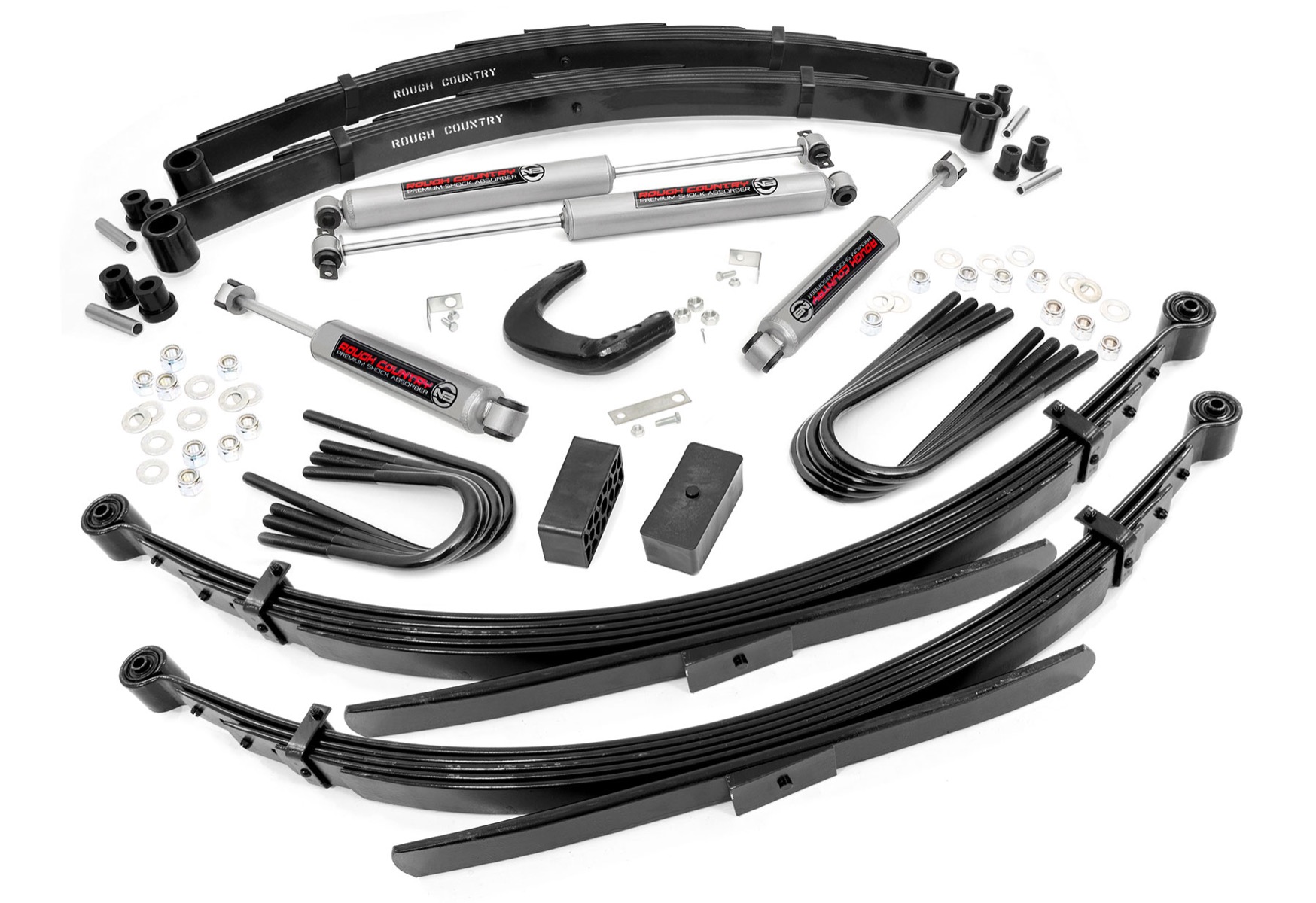 Rough Country 6 Inch Lift Kit 56 Inch RR Springs Chevy/GMC 3/4-Ton Suburban (77-91)/C25/K25 Truck (77-87)