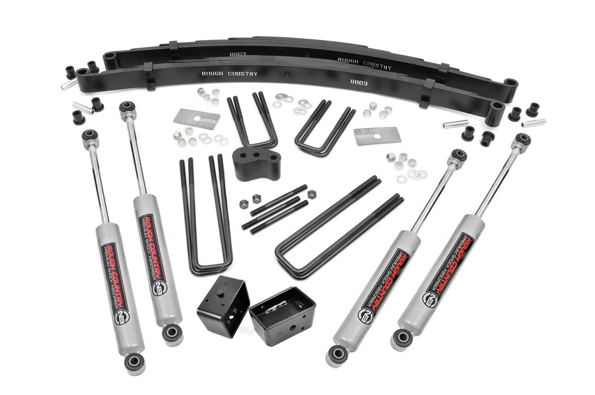 Rough Country 4 Inch Lift Kit Rear Blocks Dodge W100 Truck/W200 Truck 4WD (1974-1977)