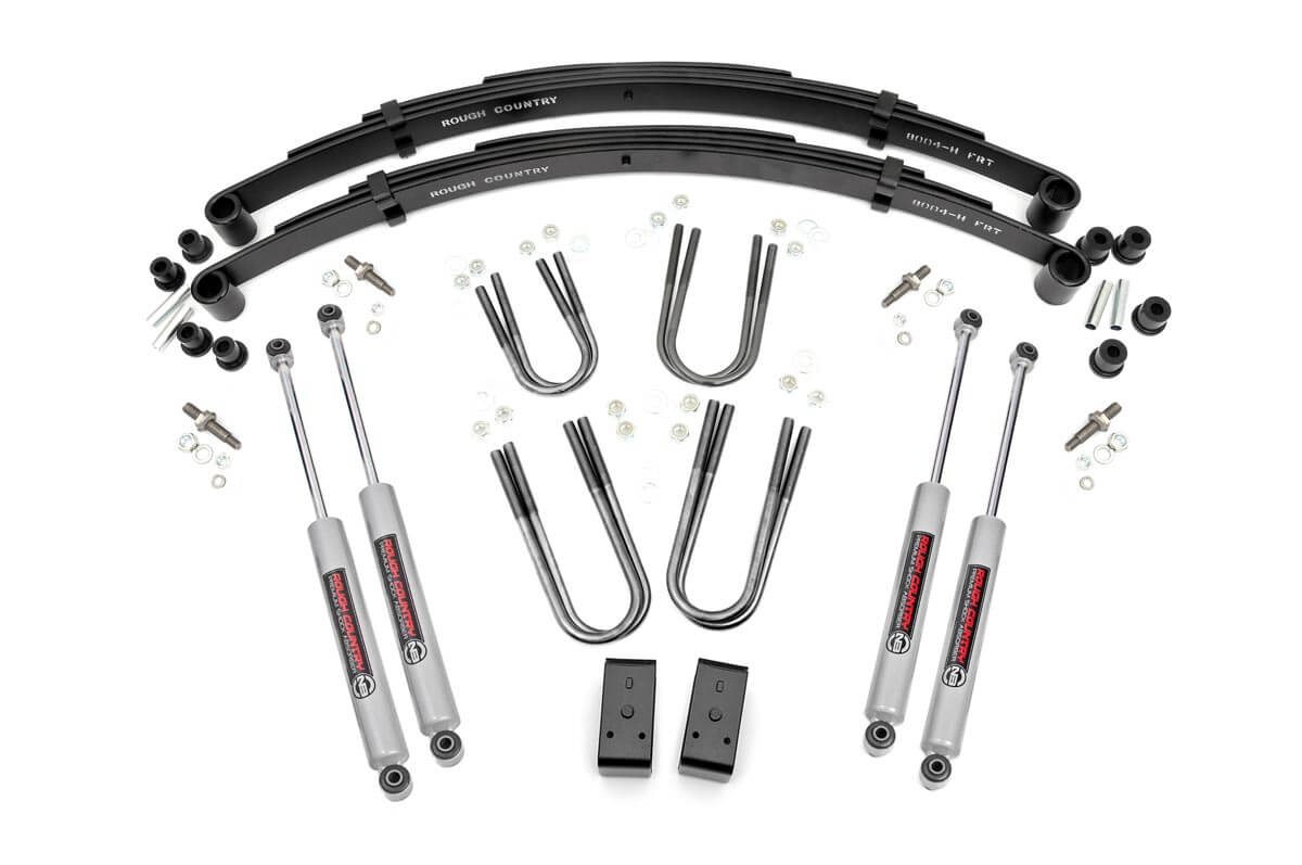 Rough Country 3 Inch Lift Kit Rear Blocks Jeep Grand Wagoneer/J10 Truck/J20 Truck/Wagoneer 4WD