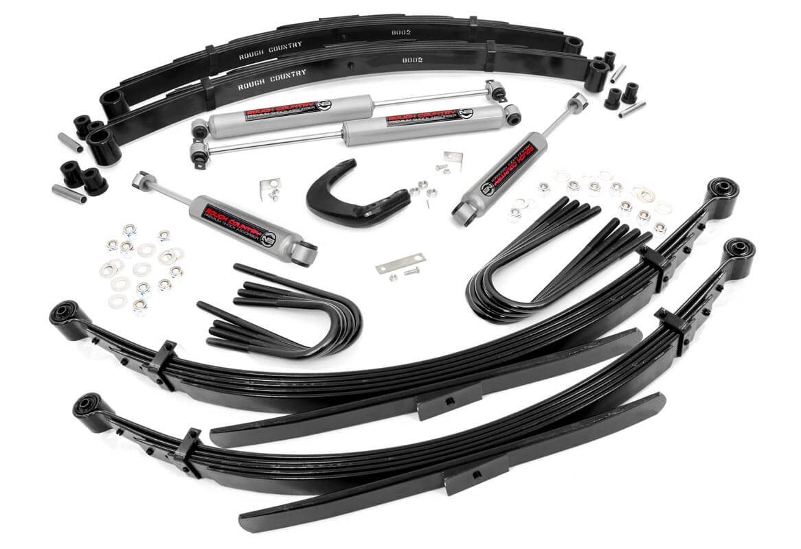 Rough Country 4 Inch Lift Kit Rear Springs Chevy/GMC C10/K10 Truck & SUV/K5 Blazer (77-91)