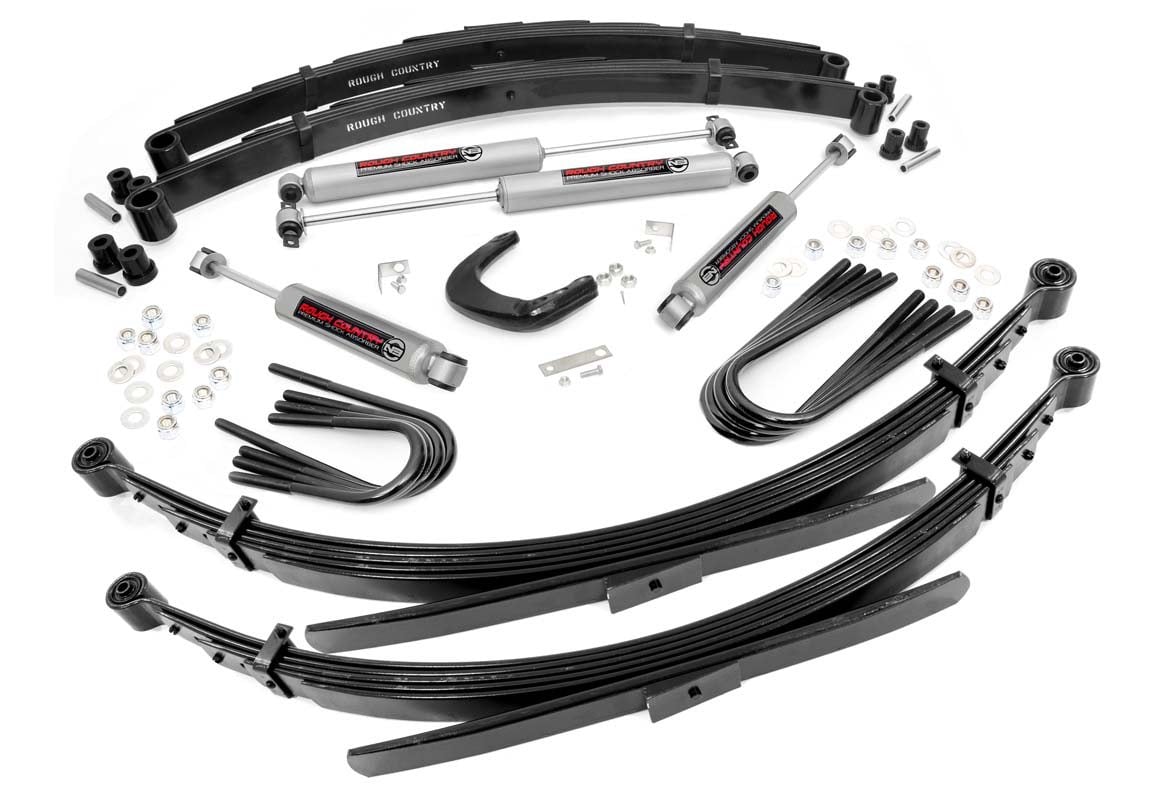 Rough Country 4 Inch Lift Kit 56 Inch RR Springs Chevy/GMC 3/4-Ton Suburban 4WD (88-91)