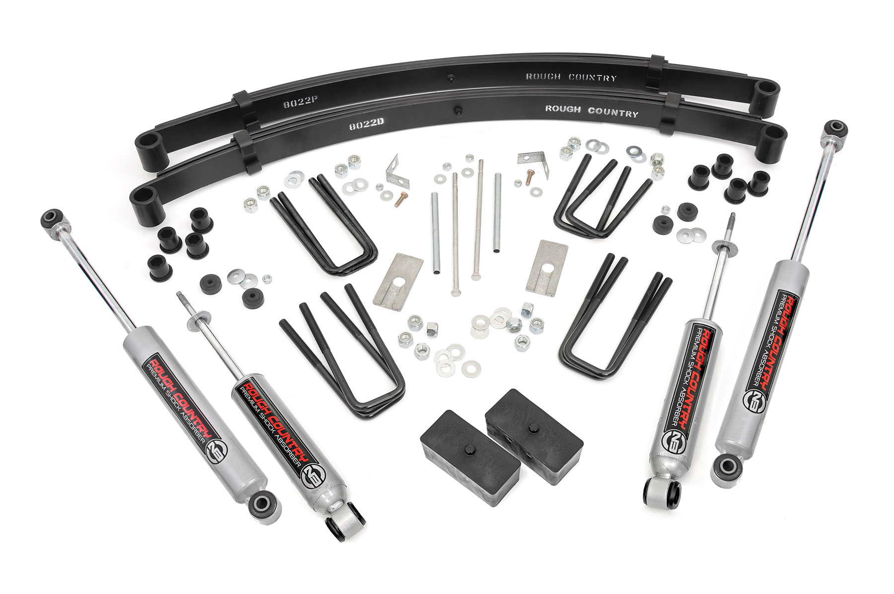 Rough Country 3 inch Lift Kit Rear Blocks Toyota Truck 4WD (1984-1985)