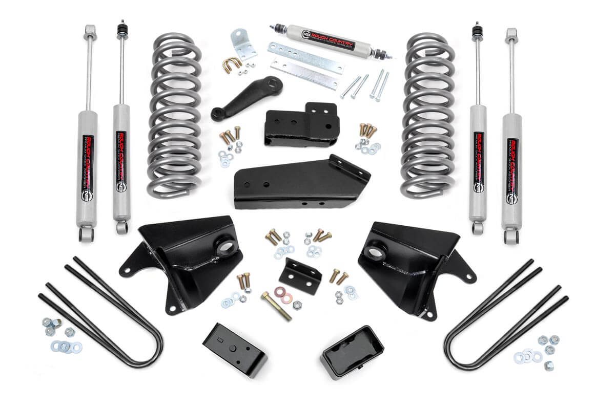 Rough Country 4 Inch Lift Kit Rear Blocks Ford F-150 4WD (1980-1996)