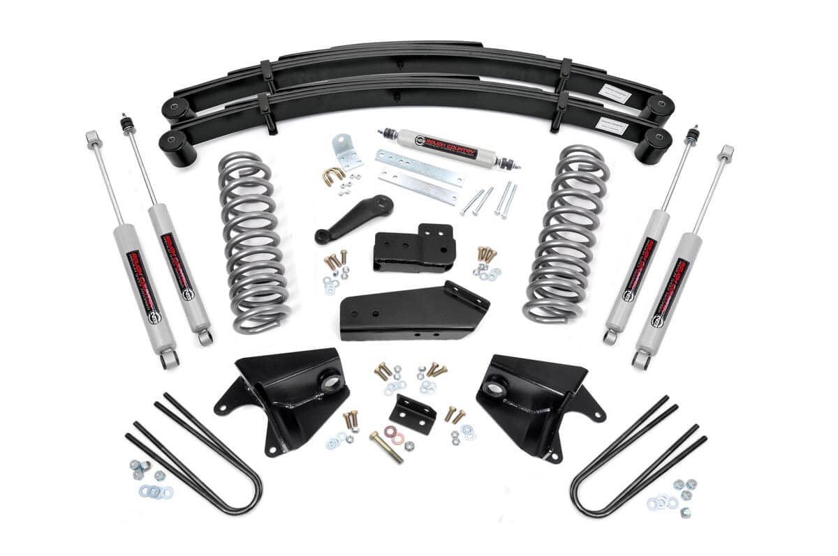 Rough Country 4 Inch Lift Kit Rear Springs Ford F-150 4WD (1980-1996)