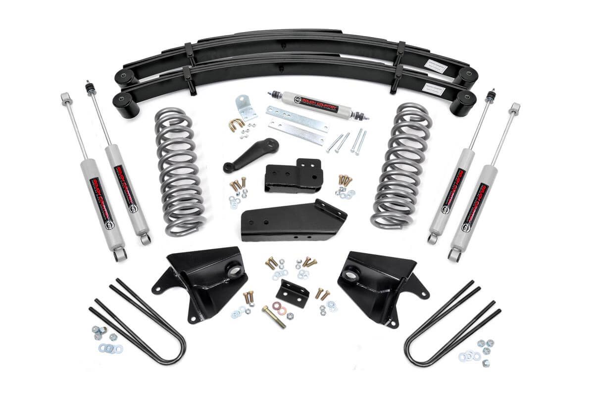 Rough Country 4 Inch Lift Kit Rear Springs Ford Bronco 4WD (1980-1996)