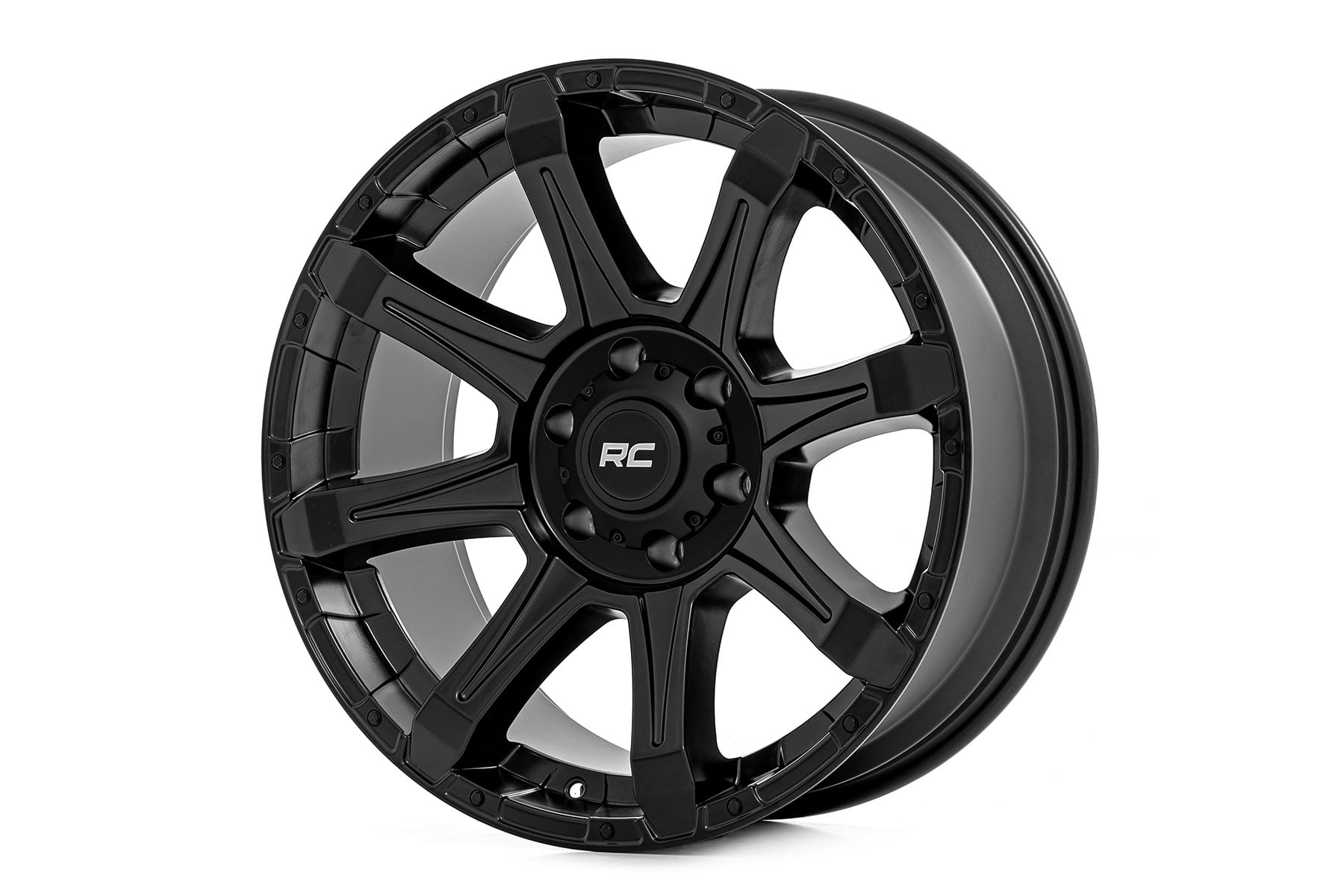 Rough Country 81 Series Wheel One-Piece Semi Gloss Black 20x10 6x135 -19mm