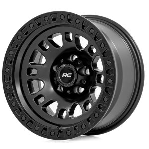 Rough Country 82 Series Wheel One-Piece Semi Gloss Black 18x9 5x4.5 0mm