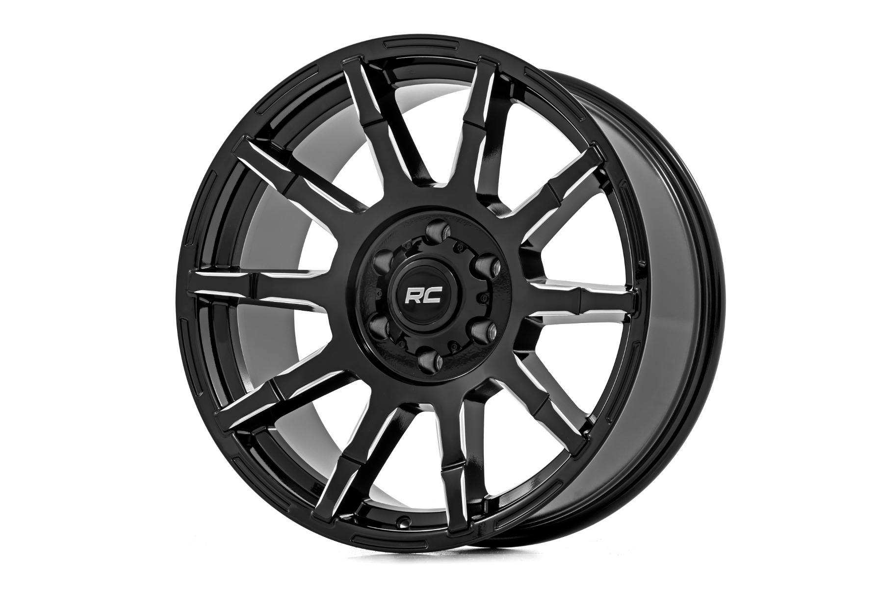 Rough Country 83 Series Wheel One-Piece Gloss Black 20x9 6x135 -12mm
