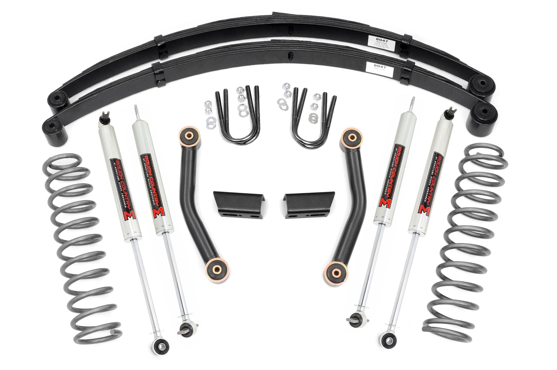 Rough Country 3 Inch Lift Kit Series II RR Springs M1 Jeep Cherokee XJ (84-01)