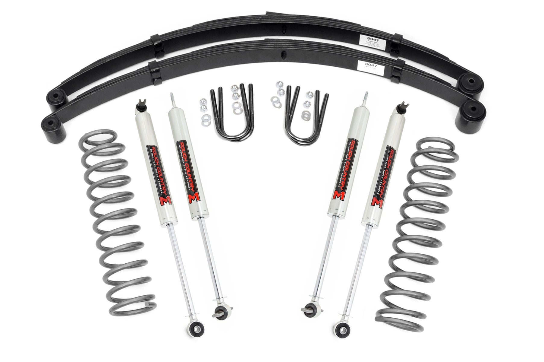 Rough Country 3 Inch Lift Kit RR Springs M1 Jeep Cherokee XJ 2WD/4WD (1984-2001)