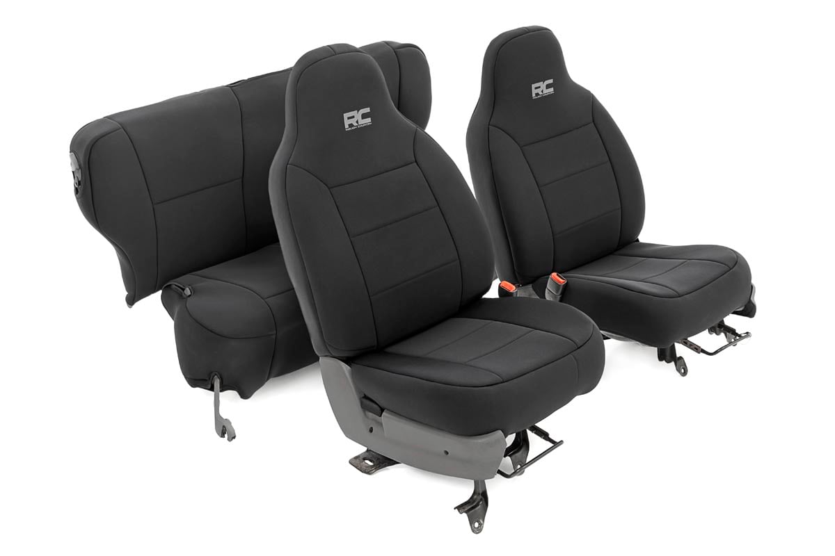 Rough Country Seat Covers Non Detach Headrest FR and Rear Jeep Cherokee XJ (84-96)