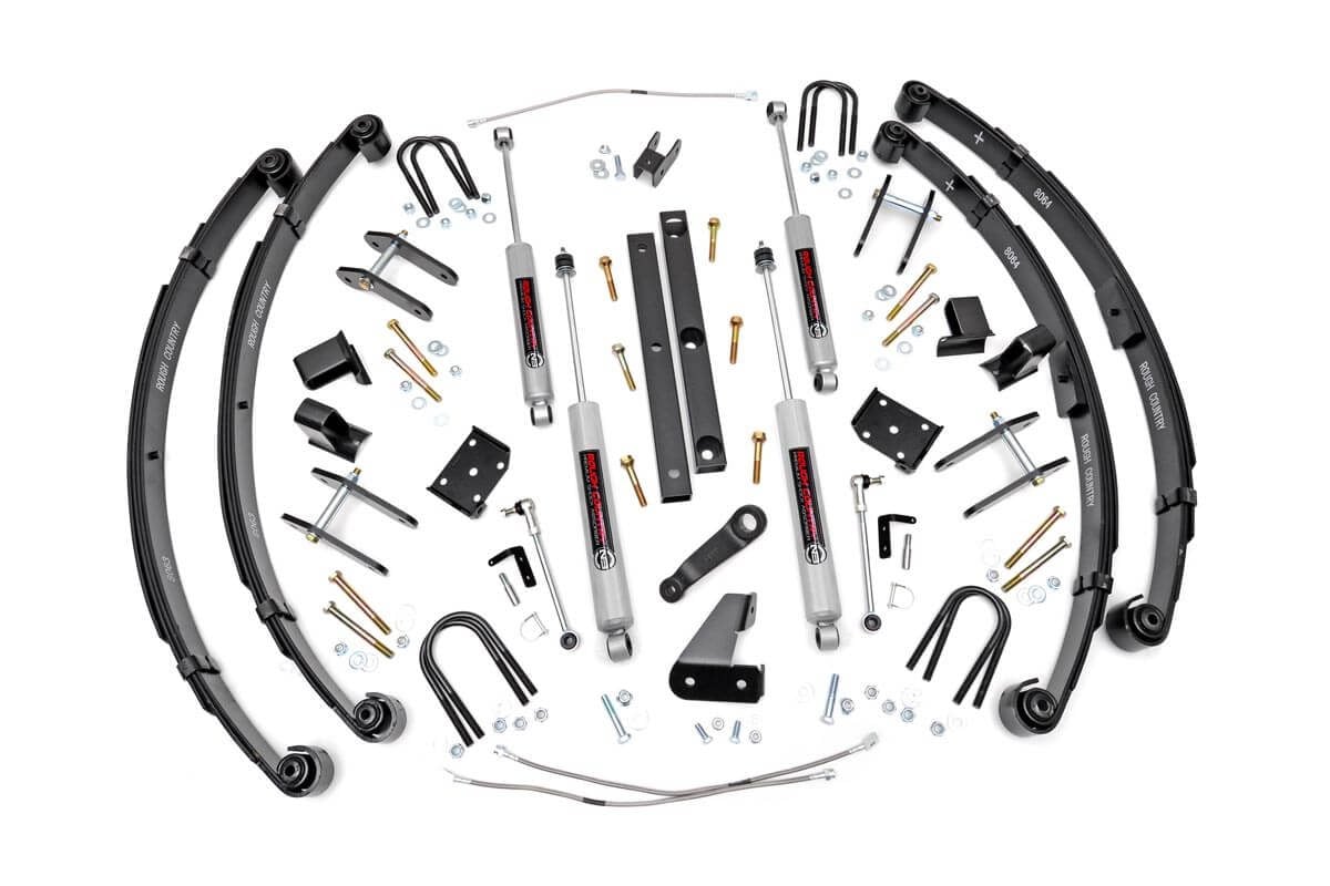 Rough Country 4.5 Inch Lift Kit X-Series Power Steer Jeep Wrangler YJ 4WD (1987-1995)