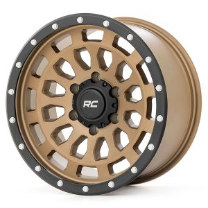 Rough Country 87 Series Wheel Simulated Beadlock Bronze/Black 17x8.5 5x5 +0mm