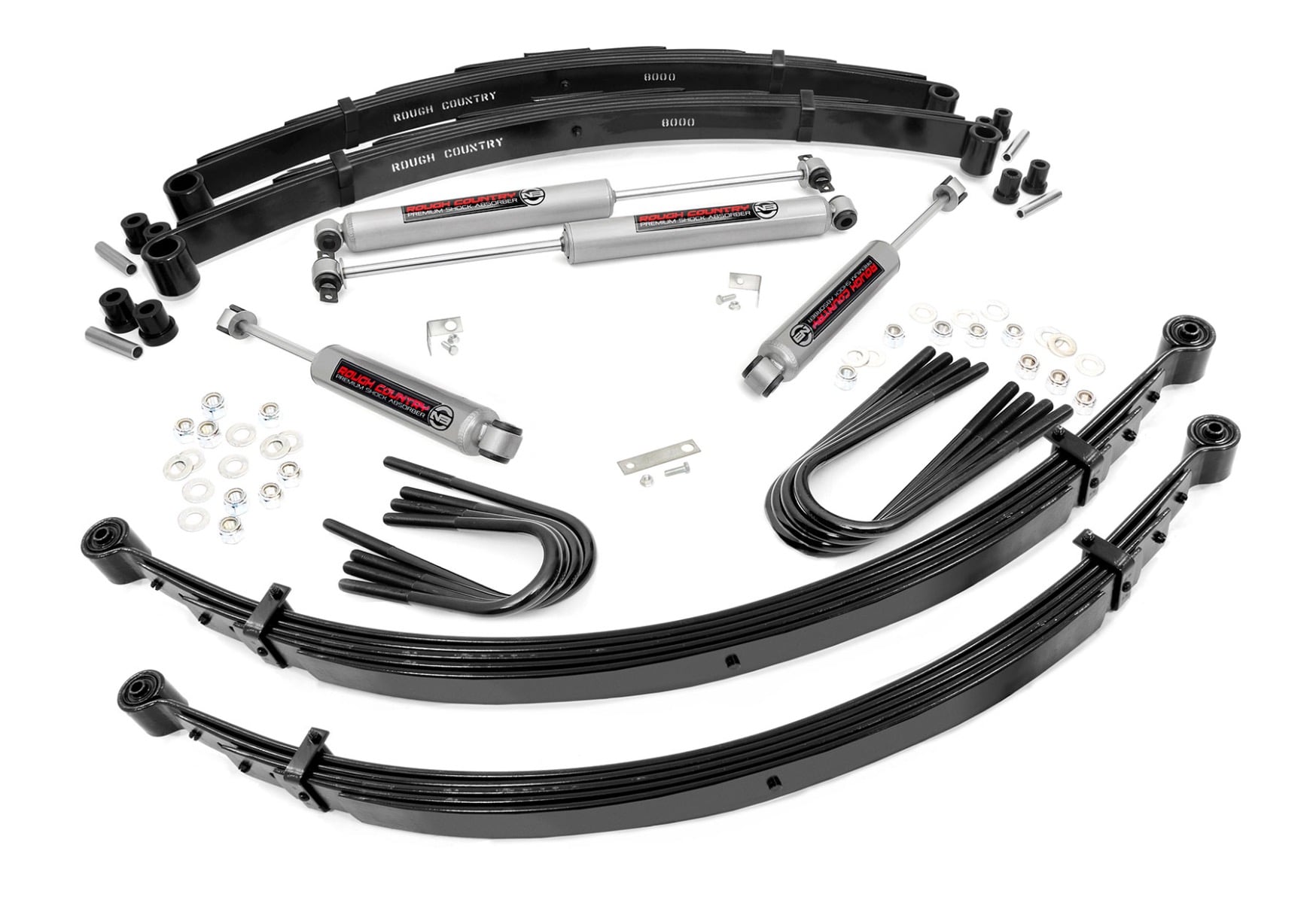 Rough Country 2 Inch Lift 52 Inch Rear Springs Chevy/GMC 3/4-Ton Suburban/C25/K25 Truck (77-87)