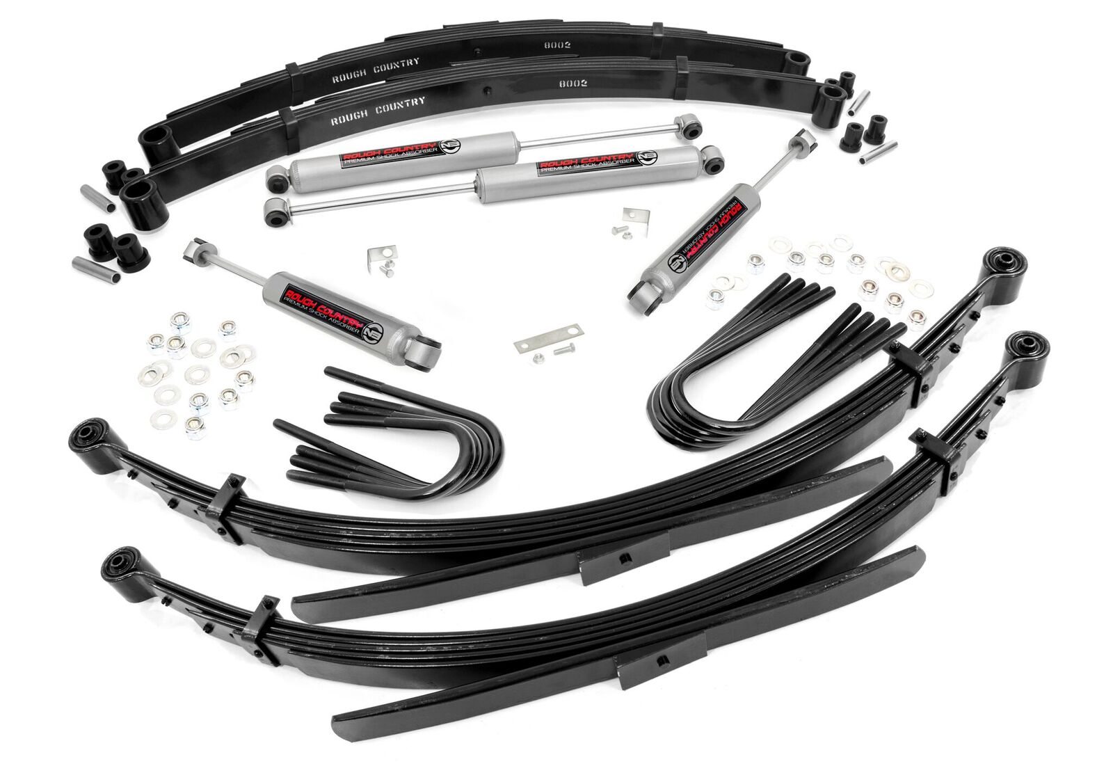 Rough Country 2 Inch Lift 56 Inch Rear Springs Chevy/GMC 3/4-Ton Suburban/C25/K25 Truck (77-87)