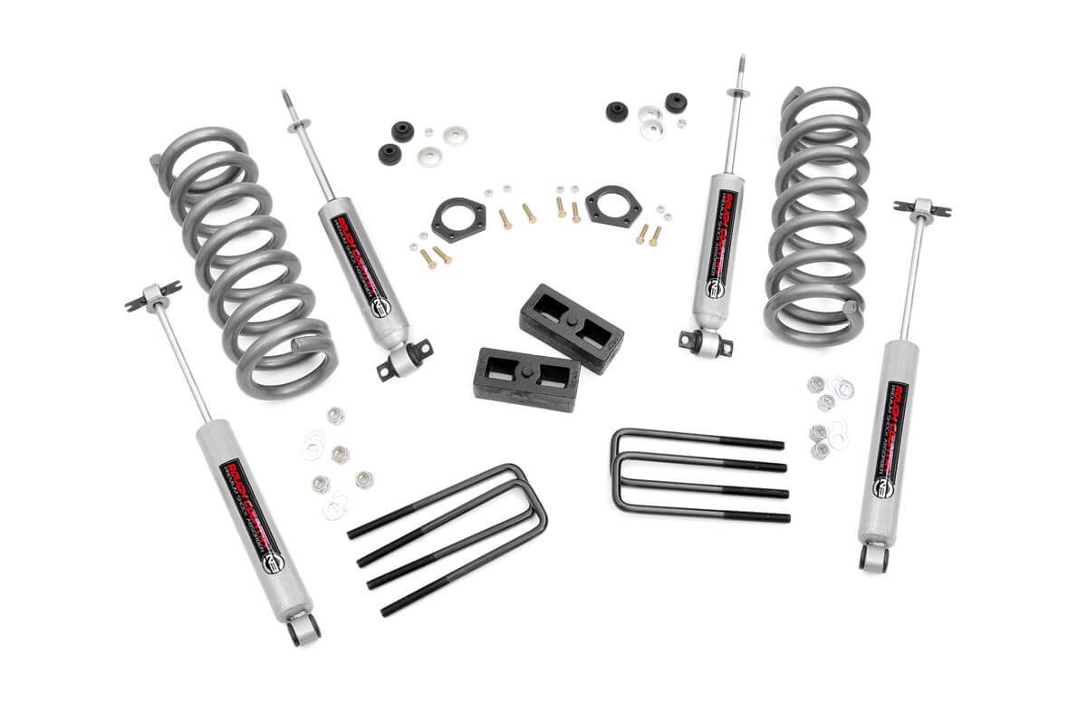 Rough Country 2 Inch Lift Kit Chevy/GMC 1500 Truck & SUV 2WD (1988-1999)