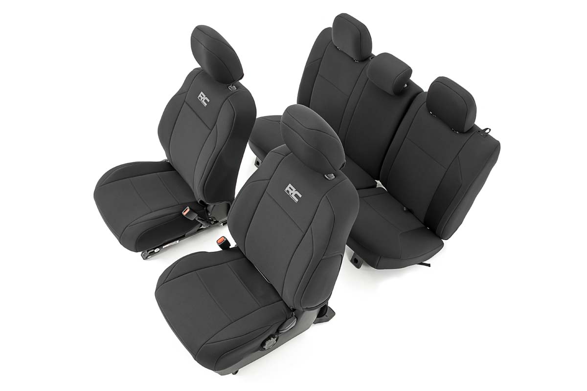 Rough Country Seat Covers FR & RR Double Cab Toyota Tacoma 2WD/4WD (2016-2023)