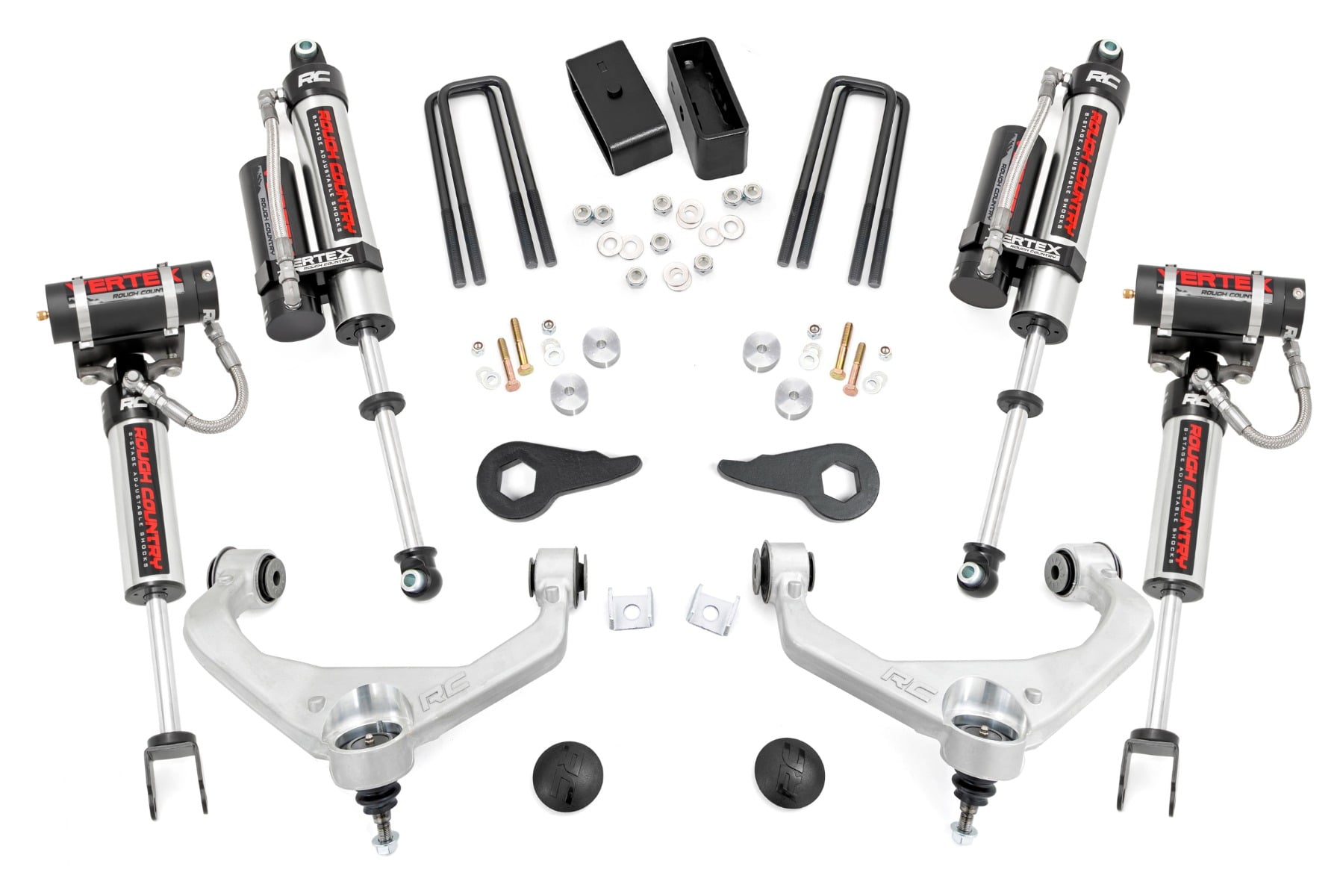Rough Country 3.5 Inch Lift Kit Vertex w/ Overloads Chevy/GMC 2500HD/3500HD (11-19)