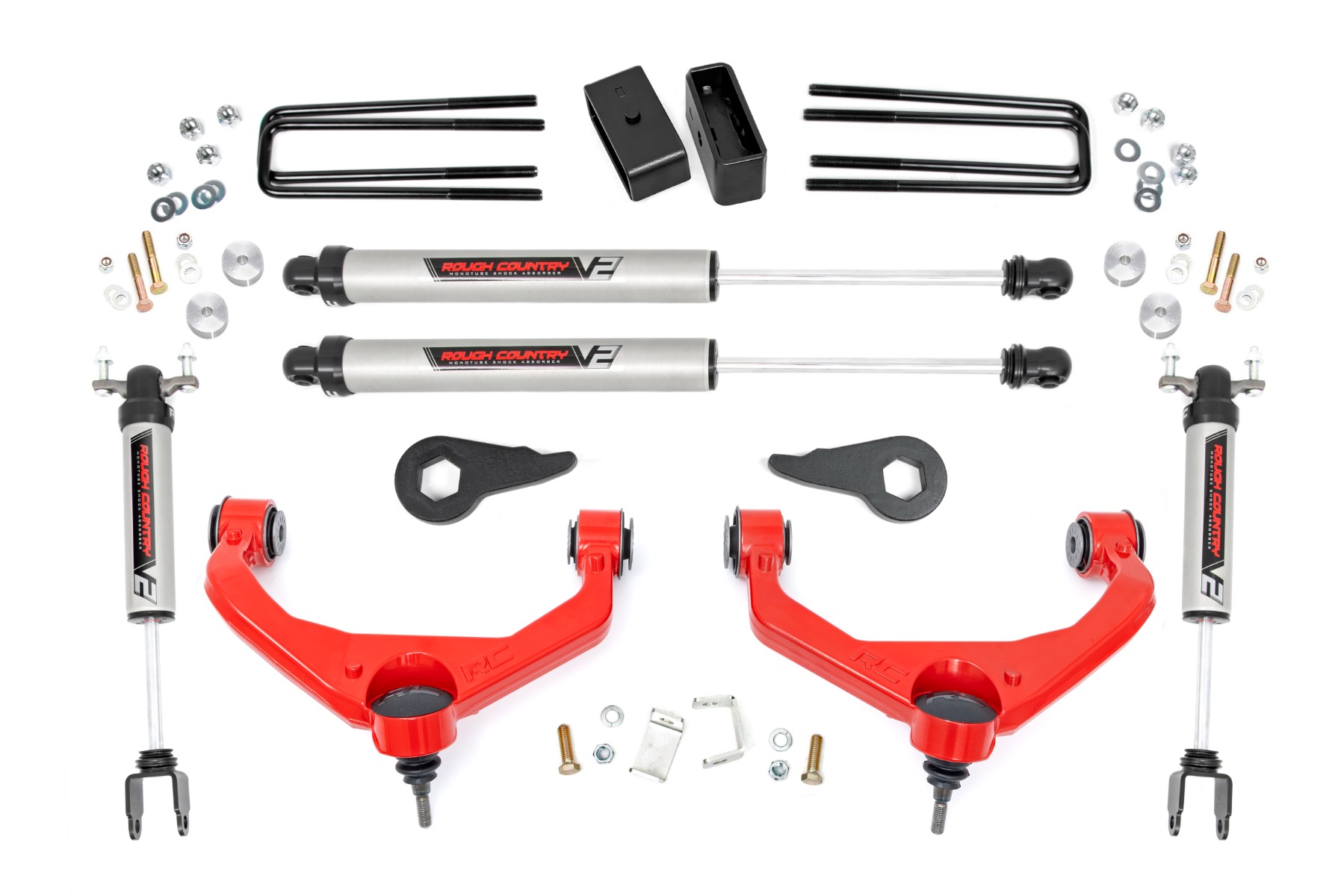 Rough Country 3.5 Inch Lift Kit V2 w/ Overloads Chevy/GMC 2500HD/3500HD (11-19)