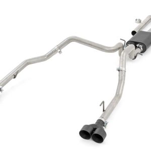 Rough Country Performance Exhuast Stainless Crew/Dbl RR Exit Chevy/GMC Sierra/Silverado 1500 (19-26)