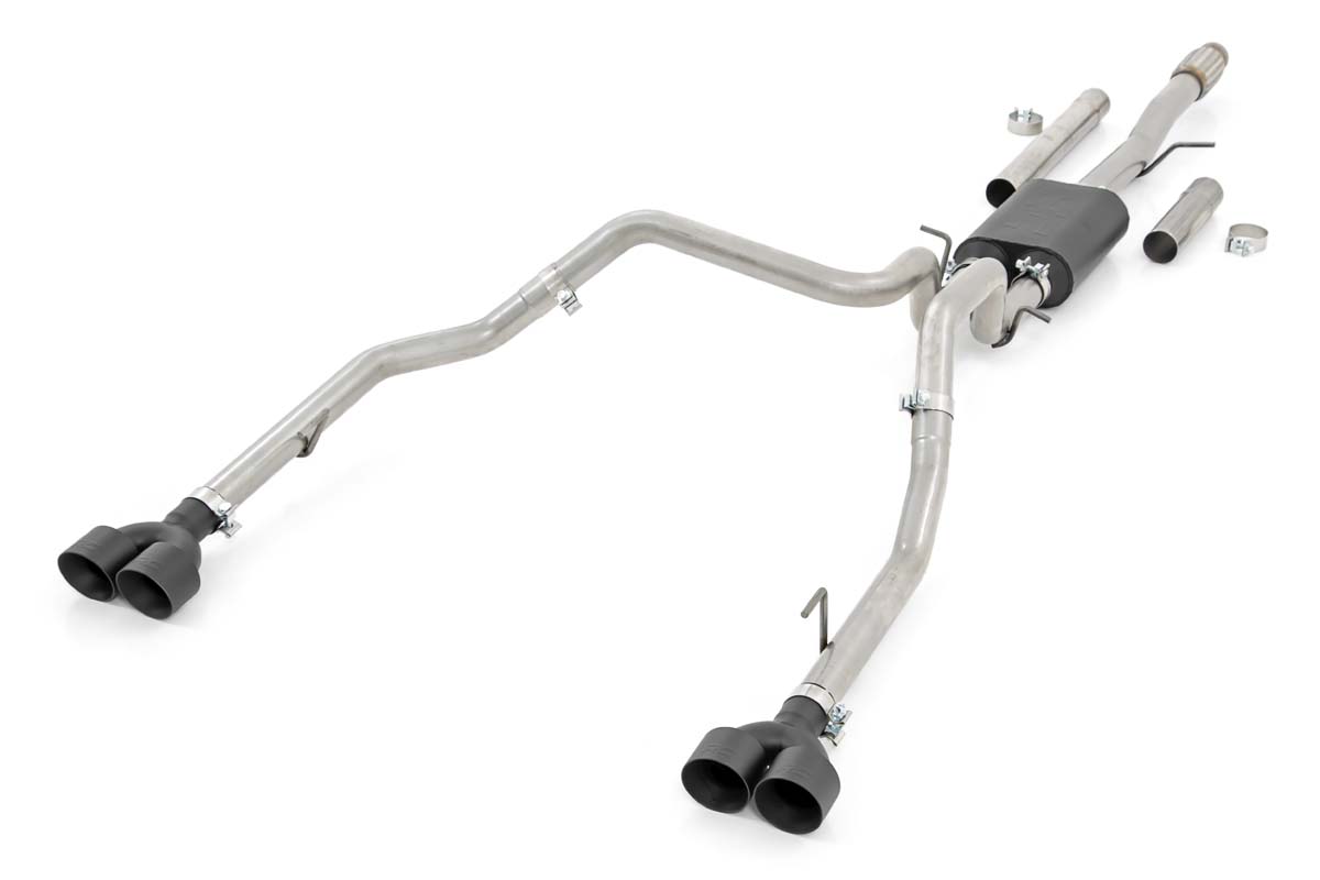 Rough Country Performance Exhuast Stainless Crew/Dbl RR Exit Chevy/GMC Sierra/Silverado 1500 (19-26)