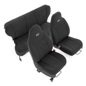 Rough Country Seat Covers Non Detach Headrest FR & RR Jeep Cherokee XJ 2WD/4WD (97-01)
