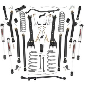 Rough Country 4 Inch Lift Kit Long Arm V2 Jeep Wrangler TJ 4WD (1997-2006)