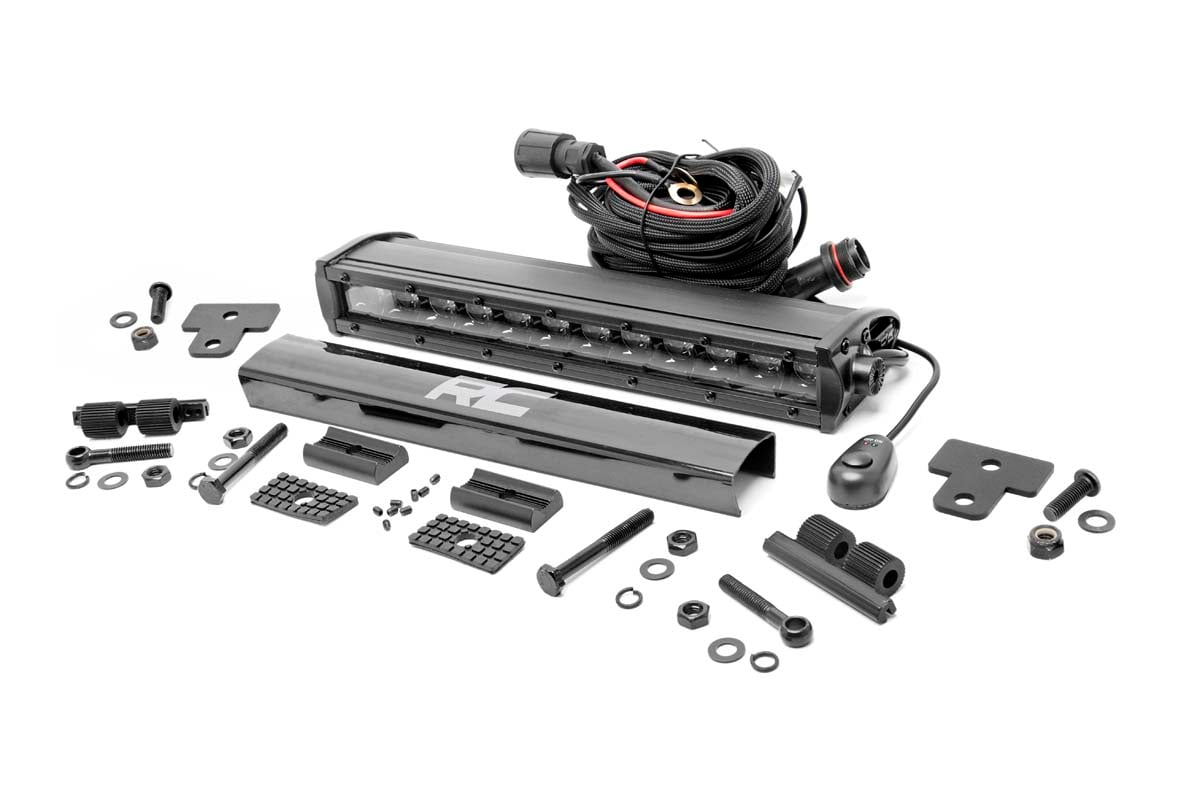 Rough Country LED Light Bumper Mount 12″ Black Single Row Can-Am Defender HD 8/HD 9/HD 10