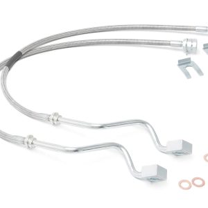 Rough Country Brake Lines Stainless FR 4-8 Inch Lift Ford F-250/F-350 Super Duty (99-04)