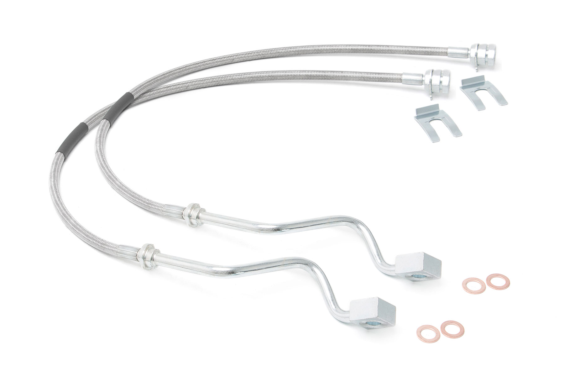 Rough Country Brake Lines Stainless FR 4-8 Inch Lift Ford F-250/F-350 Super Duty (99-04)