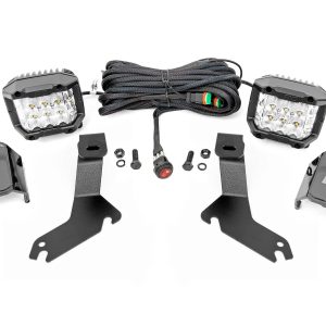 Rough Country LED Light Kit Ditch Mount 3″ OSRAM Wide Chevy Silverado 1500 (99-06)/Tahoe (00-06)