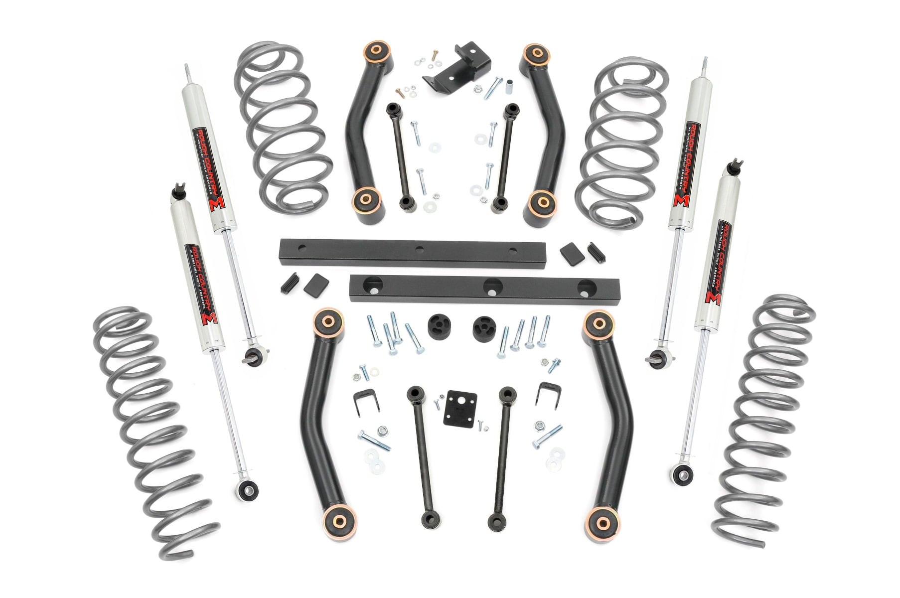 Rough Country 4 Inch Lift Kit M1 Jeep Wrangler TJ 4WD (1997-2002)