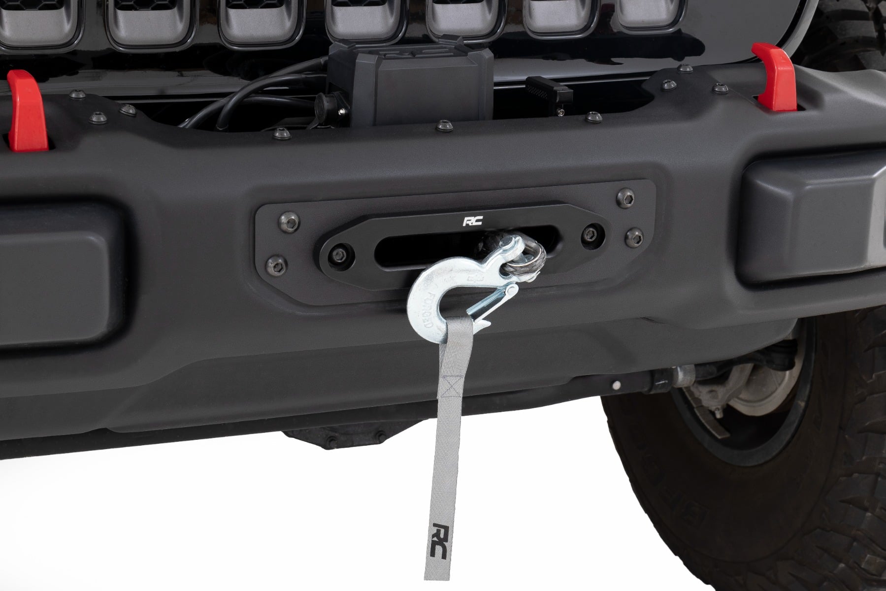 Rough Country Winch Mounting Plate Modular Steel OE Bumper Jeep Gladiator JT/Wrangler JL (18-26)