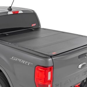 Rough Country Hard Tri-Fold Flip Up Bed Cover 5′ Bed Ford Ranger 2WD/4WD (2019-2023)