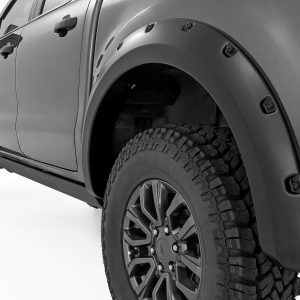 Rough Country Pocket Fender Flares JS Iconic Silver Ford Ranger 2WD/4WD (2019-2023)