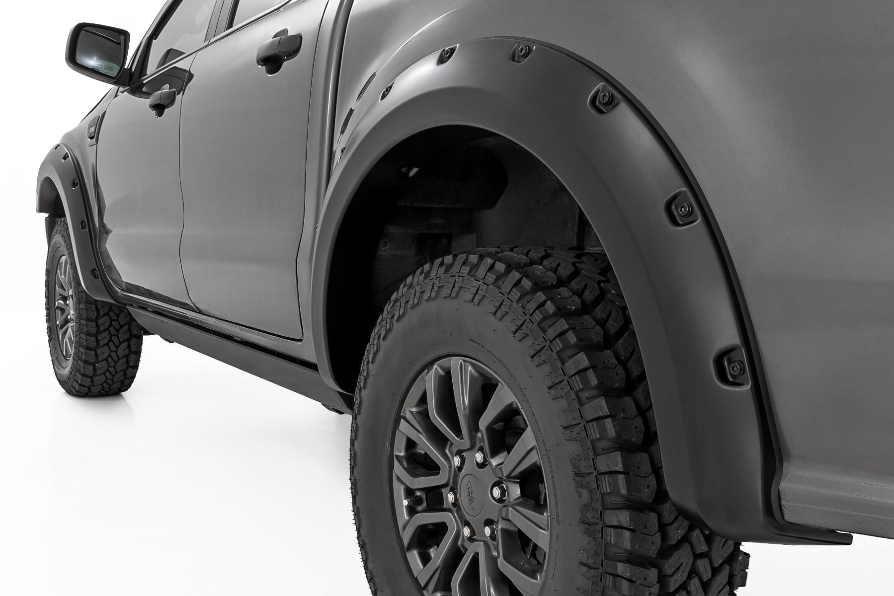 Rough Country Pocket Fender Flares M7 Carbonized Gray Ford Ranger 2WD/4WD (2019-2023)