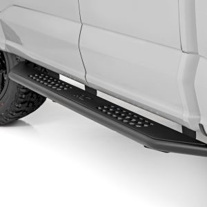 Rough Country OV2 Running Boards Side Step Bars Crew Cab Ford F-150/Lightning/F-250/F-350 (15-26)