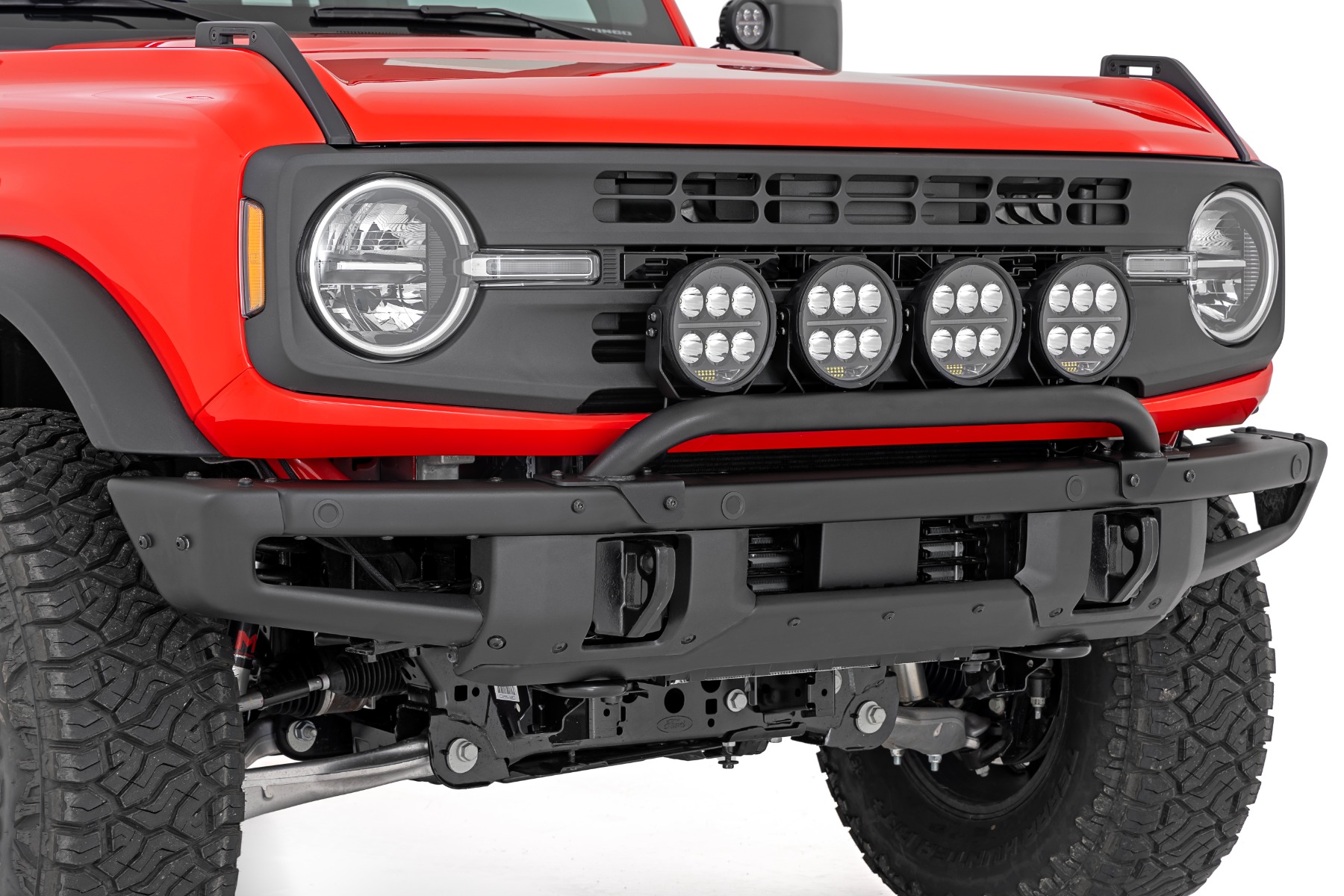 Rough Country Light Bar Mount 6.5 Inch Round LED (Quad) OE Modular Steel Ford Bronco (21-26)