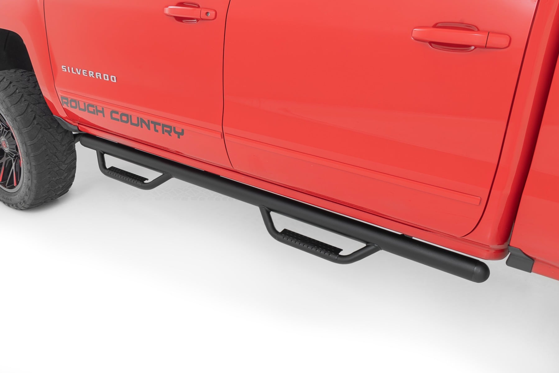 Rough Country Nerf Steps Cab Length Extended Cab 6’7″ Bed Chevy/GMC 1500 (14-18 & Classic)