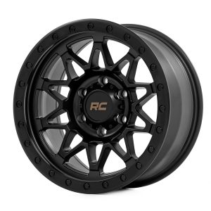 Rough Country 78 Series Wheel Simulated Beadlock Black 18x9 5x5 0mm